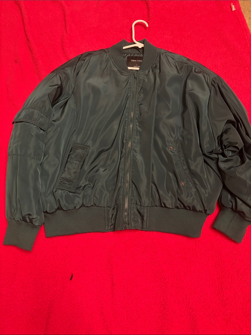 New Look Men's Forest Green Bomber Jacket